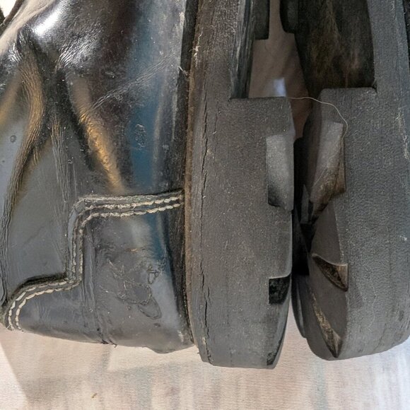 John Fluevog Black Leather Ankle Boots Lace-Up Women's Size 7.5 - Picture 7 of 9